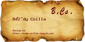 Bódy Csilla névjegykártya